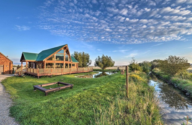 Stunning Driggs Retreat w/Private Hot Tub & Pond!