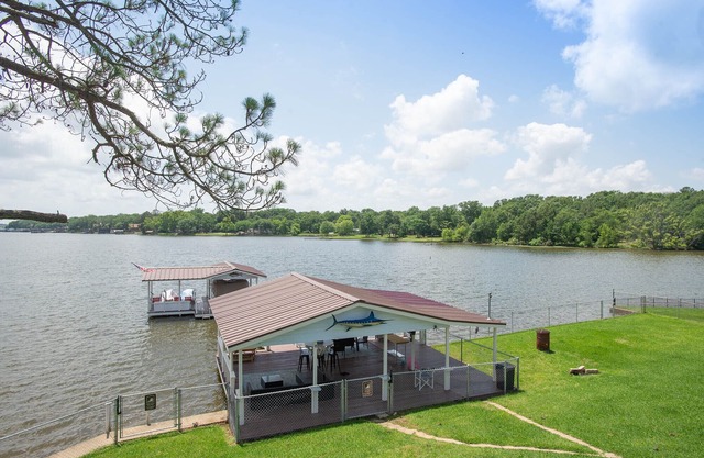 Stunning Lakefront Escape:Open Water Views, Boathouse, Outdoor Kitchen & Firepit