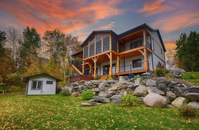 Stunning Lakefront Retreat with Hot Tub & Fishing Paradise
