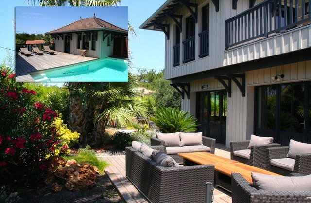 Stunning villa with heated pool and aircon in Cap Ferret, near the dunes!