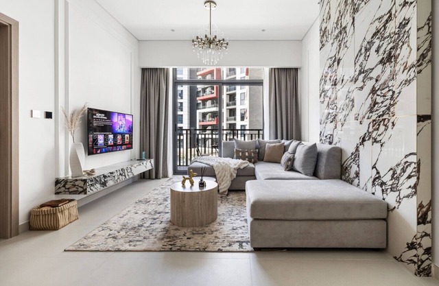 Stylish 1BR with PS5, Sauna and Kids` Play Area