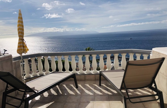 Sunny studio with breathtaking sea view from spacious terrace