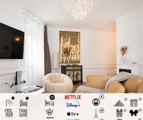 Suite de Luxe à 10 min de Paris - Sauna, Cinéma