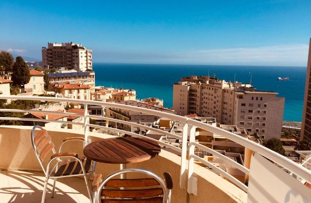 Sunny one bed, sea view, larvotto beach, Monaco