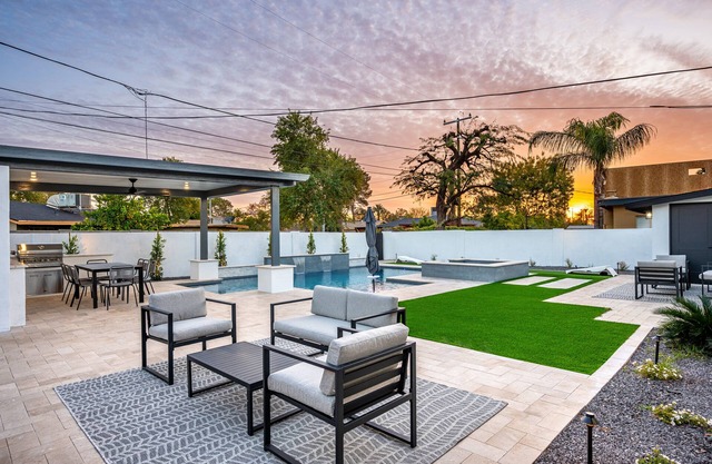 Swim up to cooking & entertainment, play corn hole, and relax by the fire at Cascada