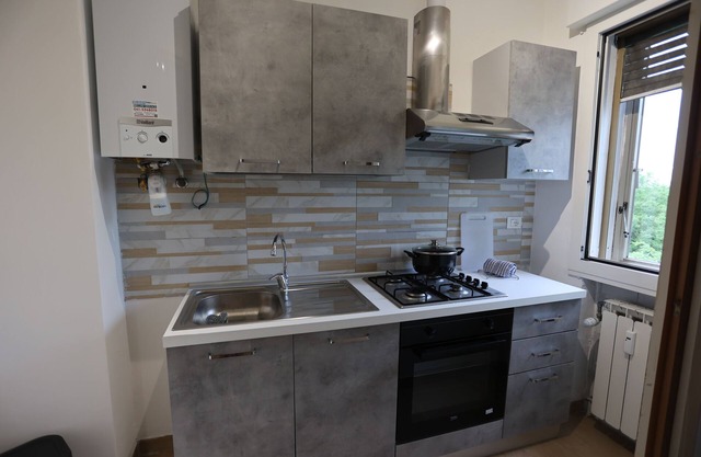 The apartment can accommodate families or groups of friends