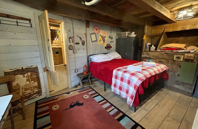 The Bunkhouse at CrowNestFarm! Communal Bathroom and Kitchenette.