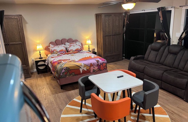 The Groovy Bungalow, a unique and retro getaway.