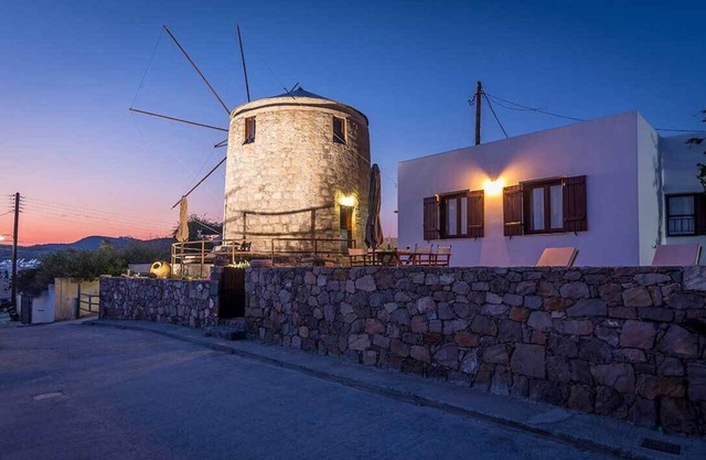 The windmill in Milos' port - with sea view