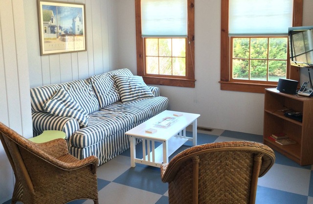 This cozy cottage in East Orleans offers a quiet spot for a restful vacation!