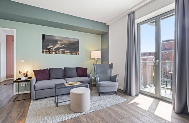 Tolles Ferienapartment mit Balkon in Toplage im Hafen der Hansestadt Wismar - Ohlerich Speicher