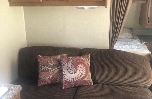 Travel Trailer just steps away from beach on Christina Lake.