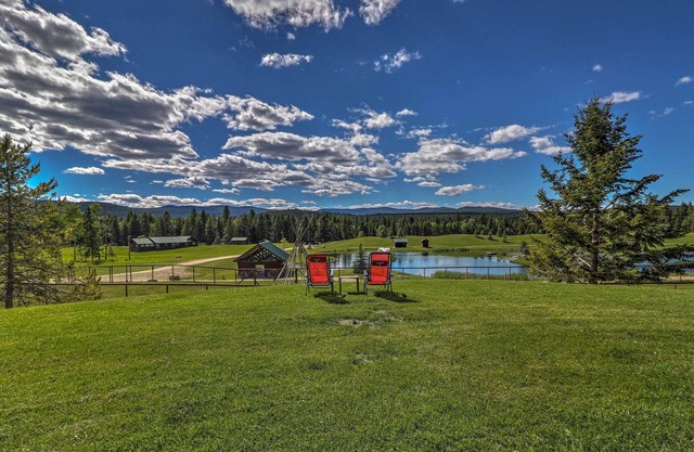 Trego Resort-Style Cabin w/Lake,Trails & 40 Acres