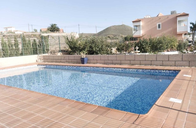 Two bed two bath (both with walkin shower) Apt. with 10X5 heated pool.