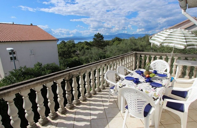 Two bedroom apartment Turkalj, balcony with sea view