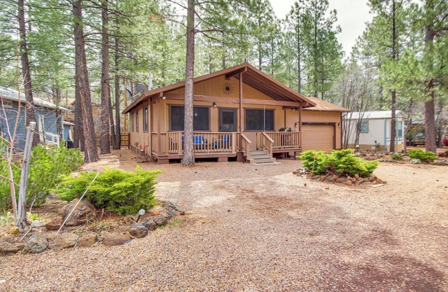 Updated Deck & Fireside Table: Pinetop Cottage