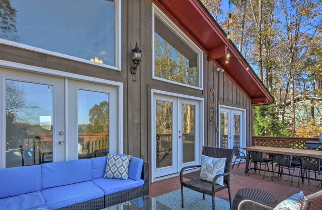 Upscale Lakefront Retreat w/ Dock and 2 Decks!