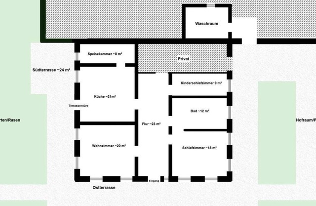 Vacation apartment FeWo B33, 120sqm, 2 sep. Bedroom, terrace