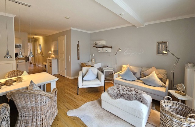 Very cozy 2-room vacation apartment with terrace, 300 m to the beach.