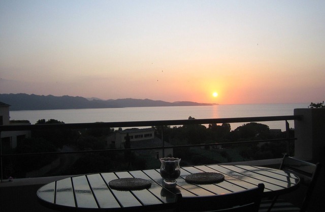 VIEW OF THE GULF OF ST. FLORENT AND AN UNFORGETTABLE SUNSET
