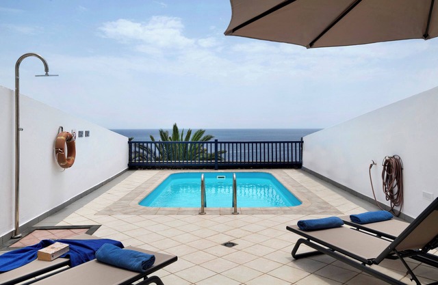 Villa 'Ajaches 23' with Sea View, Heated Pool, Balcony, A/C & Wi-Fi
