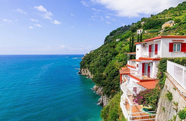 Villa Furina: A bright and sunny four-story villa built on the sloping cliff in front of the sea, with Free WI-FI.