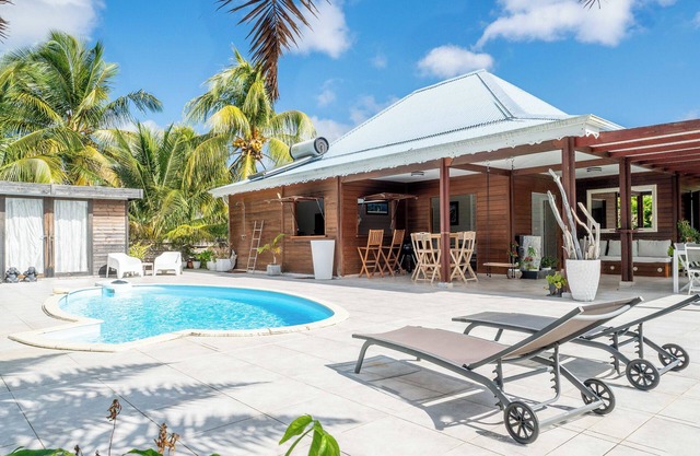 Villa Tyno, with its private pool and surfer's paradise just a few minutes away.