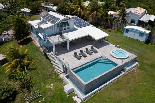 Villa Zetwal piscine jacuzzi vue mer