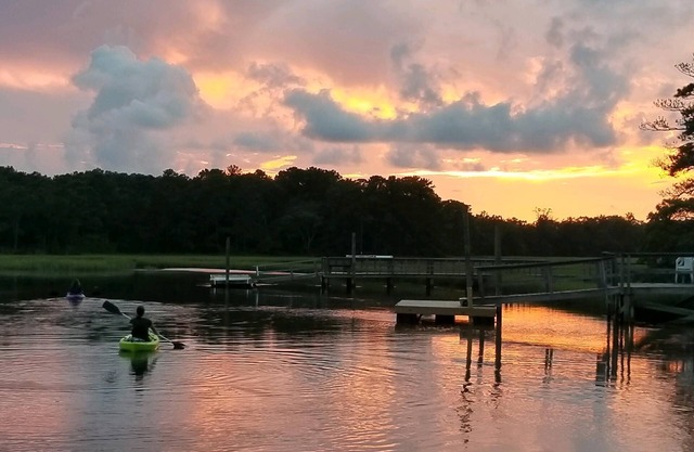 Waterfront home with fishing dock