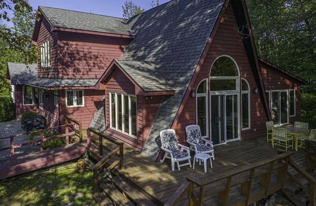 Waterfront modified A-frame on chain of 10 lakes