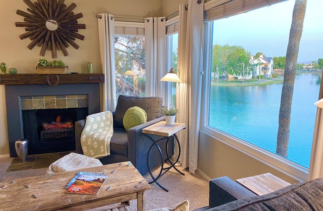 Waterfront with Big Lake Views 2 Bedroom Condo in Chandler's Best Location
