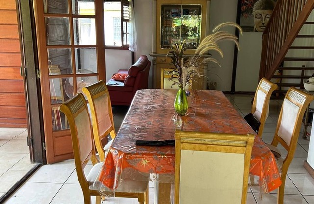 Wooden villa in the countryside with Creole garden ideal for couples