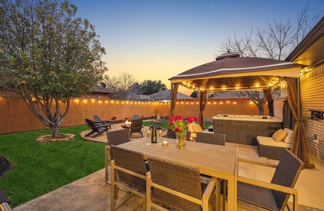 Zen Back Yard with Hot Tub, Firepit, Spa at Home