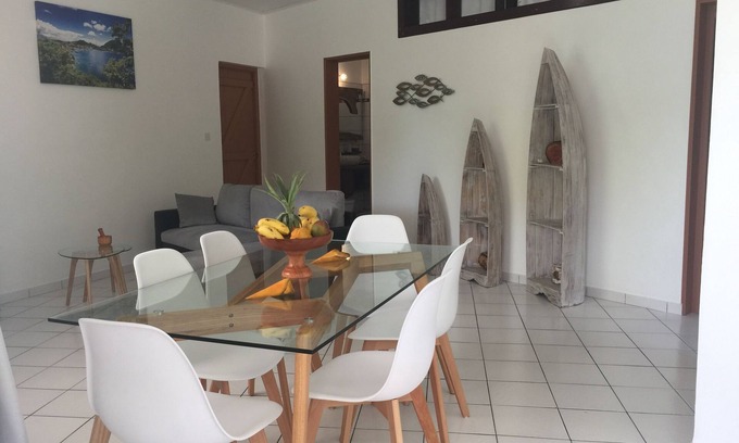 Pointe-Noire Cottage | Ô Fil de l'Eau: Gîte Ô Bleu Nature; mountain and river at Pointe-Noire, 2,4,6 pers