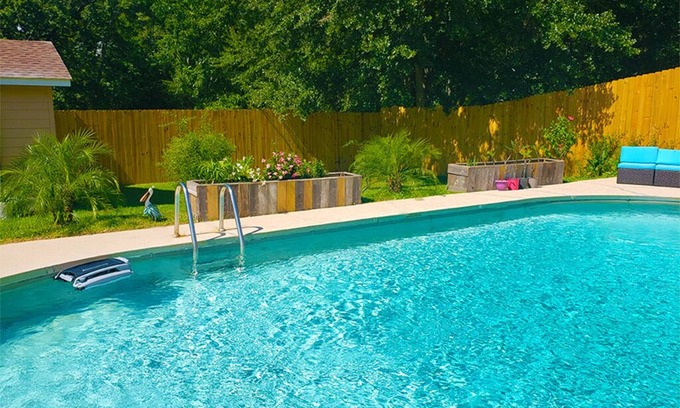 Long Beach Apartment | 1-bedroom with WiFi, AC in lovely Long Beach, Ms with inground saltwater pool