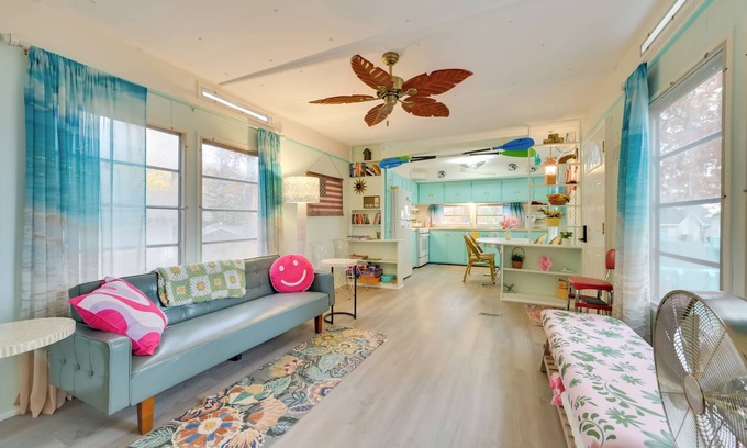 Kalkaska House | 12 Mi to Skiing: Manistee Lake Cottage w/Fire Pit