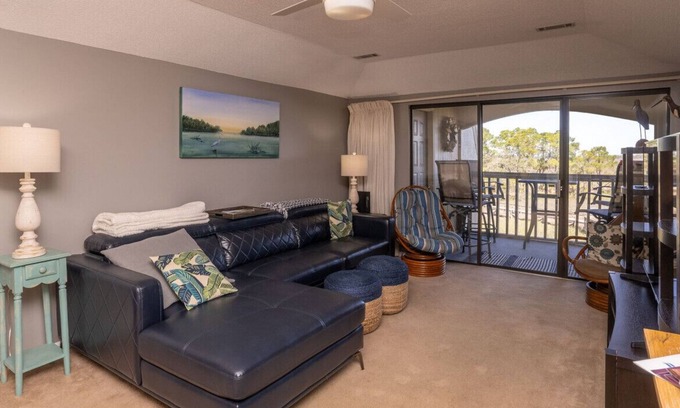 Saint Helena Island Condo | 179 Beach Club Villa - Golf Cart Included