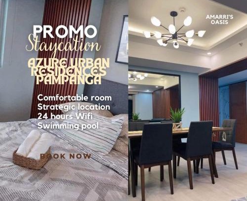 San Fernando Apartment | 1BEDROOM Unit at Azure north With Netflix up to 6PAX