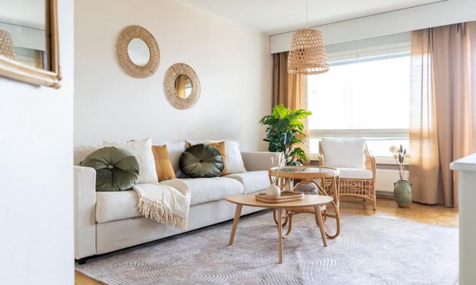 Lantinen District Apartment | 1br apartment in Leppävaara with balcony and sauna