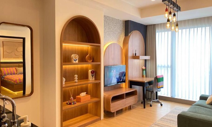 Bumi Serpong Damai Apartment | 1BR The Charming Branz by lalerooms CLOSE TO ICE find us on ig lalerooms