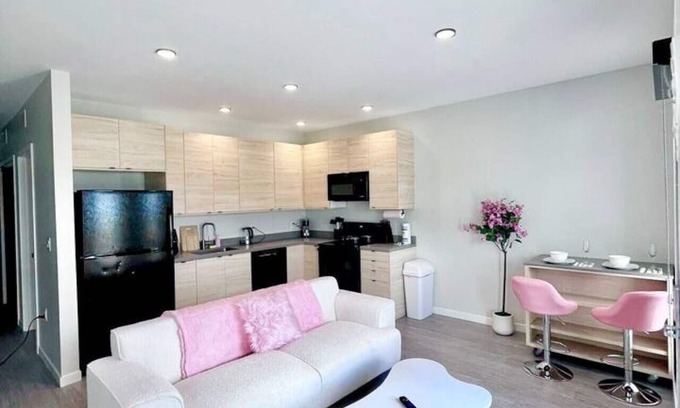 Downtown Des Moines Apartment | 2 Bedroom Pink-themed Apartment in Des Moines