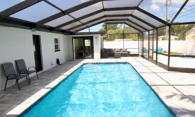 Seminole House | 2 Bedroom Pool Home with Fire Pit & Games in Seminole
