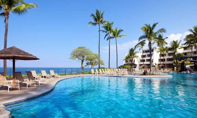 Keauhou Hotel | 2 x Ocean View 2 Double Beds at Outrigger Kona Resort and Spa