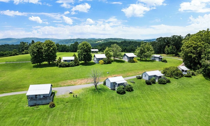 Fancy Gap Cabin | 21 Acre Mountain Escape! 11 Private Cabins! Weddings, Reunions, & Events!