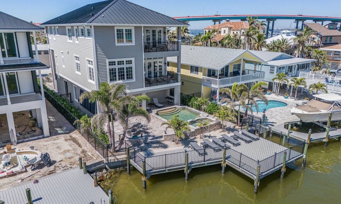 Fort Myers Beach House | 260 Coastal Luxe Retreat | 5BD/4.5BA, Pool & Spa, Water Views