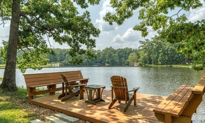 Innsbrook Ski Chalet | 2621 Grendel Grove, Gorgeous Lakeside Chalet with Yard, Firepit, Private Dock By Sarah Bernard