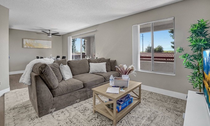 Colton Apartment | 2BR/2BA |Cozy Queen Apartment with Balcony