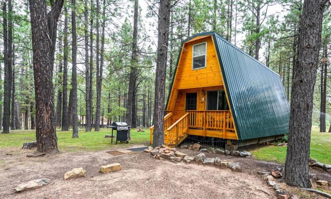 Heber Cabin | ★2BR A-frame Cabin in Forest/by Trails and Lakes★
