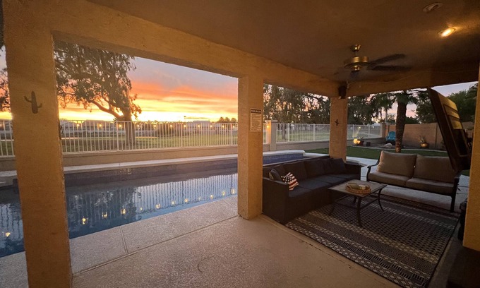 Arrowhead Ranch House | 3 bedroom home on golf course. Heated pool! Remote work,kid,pet friendly!