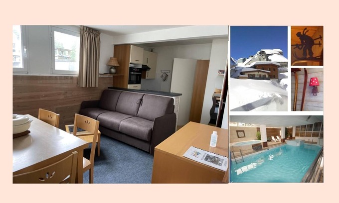 Eaux-Bonnes Apartment | 30m from resort center, 3rd floor, view resort, fitness, swimming pool, sauna, tv, ski locker, 35m²